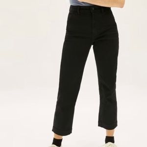 EVERLANE Black Cropped Straight Regular Jeans 4 Last Chance
